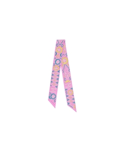 HERMES Шёлковый шарф женский розовый, Pink Hermès