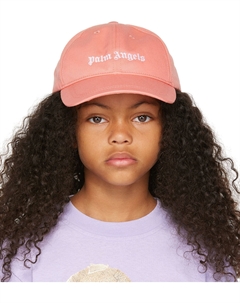 Детская розовая кепка с вышивкой Palm angels