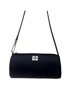 Вирджиния тканевый цилиндрический мешок Женская черная сумка через плечо Tory burch