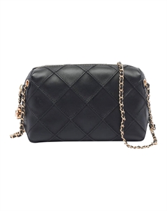 Сумка через плечо из овчины женская черная Tory burch