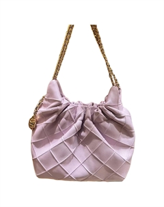 Миниатюрная женская сумочка через плечо из овчины светло-фиолетового цвета Tory burch