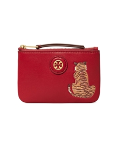 Кожаный брелок для карт Tory burch