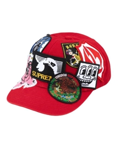 Хлопковая бейсболка унисекс оливковый камуфляж черный красный морская синева, Red Supreme