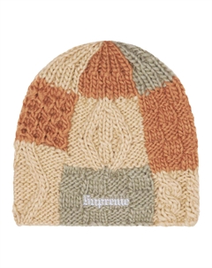 Блокированная вязаная шапка, Brown Supreme