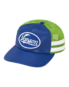 Бейсболка из коровьей кожи Vanson Leathers Унисекс Королевский синий Зеленый Черный Розовый Белый, Royal Blue/Green Supreme