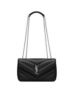 Лулу Кожаный Рюкзак Маленький Женский Чёрный Saint laurent