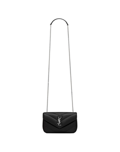 Лулу Сумка через плечо из овчины миниатюрная женская черная Saint laurent