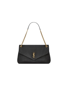 Сумка из овчины, женская черная наплечная Saint laurent