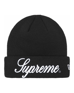 Новая Эра вязаная шапка с надписью, Black Supreme