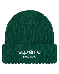 Классическая шапка с логотипом и рубчиком, Green Supreme