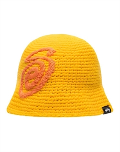 Вязаная шляпа-ведро Swirly S, Yellow Stussy