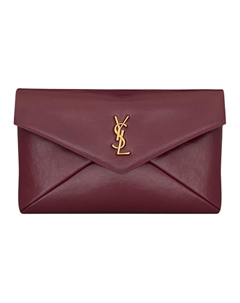 Кожаный клатч Saint laurent