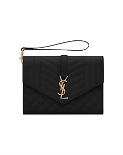 Женская клатч из натуральной кожи Saint laurent