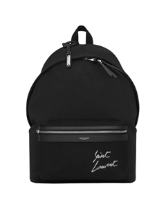 Городской хлопковый рюкзак женский черный Saint laurent