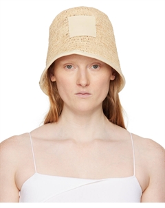 Бежевая пляжная шляпа Les Classiques 'Le bob Soli' Jacquemus