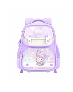 Водоотталкивающая ткань Ученический рюкзак Обычный Детский Розовый Фиолетовый, Purple Kuromi Sanrio
