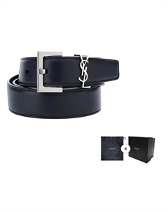 Ремень Кассандр с квадратной пряжкой, Black Saint laurent