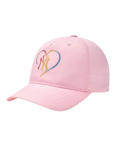 Детская бейсболка из полиэстера розово-белая, Pink Mlb