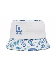 Детская ведёрная шляпа из полиэстера бело-голубого цвета, White/Blue Mlb