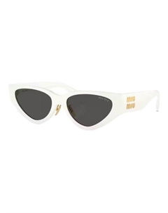 Кошачий глаз солнцезащитные очки Frame, White Miu miu
