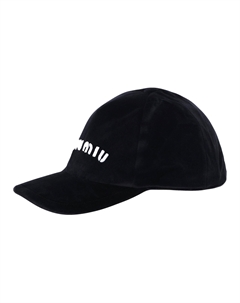 Бейсболка из вельвета унисекс, Black Miu miu