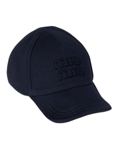 Хлопковая бейсболка женская черная, Black Miu miu