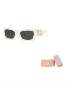 Солнечные очки с логотипом, White Miu miu