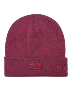 Акриловая вязаная шапка унисекс розовая, Pink New era