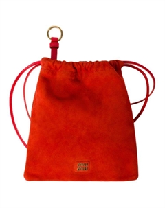 Женская замшевая клатч глянцевый красный Miu miu