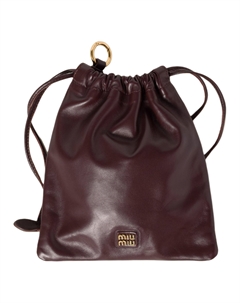 Кожаный клатч Miu miu