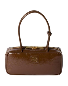 Лакированная сумка из овчины Miu miu