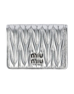 Кожаный картхолдер матрассе Miu miu