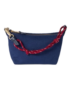 Хлопковая сумка женская индиго и амарантово-красная Miu miu