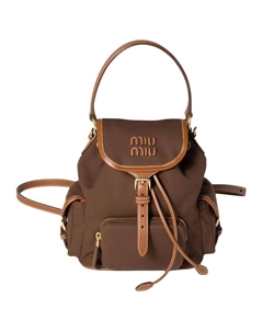 Хлопковый рюкзак женский коричневый и коньячный Miu miu