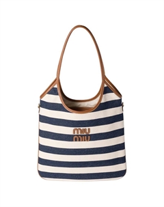 Холщовая сумка-шоппер Miu miu