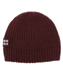 Шерстяная женская шапка-бини коричневая, Brown Miu miu