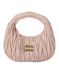 Мягкая овчинная сумка-хобо Miu miu