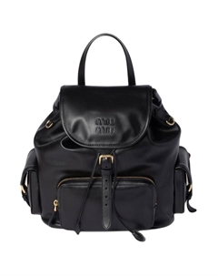 Женский рюкзак из телячьей кожи черный Miu miu