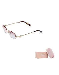 Солнцезащитные очки овальной формы Eyewear Oval Frame, Gold Miu miu