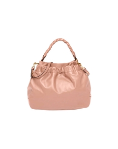 Кожаная женская сумка Cameo коричневая Miu miu