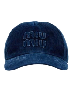 Бейсболка из вельвета, Blue Miu miu