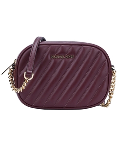 Кожаная сумка через плечо для фотоаппарата бордового цвета Michael kors