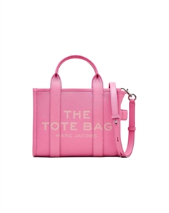 Кожаная маленькая сумка тоут лепесткового розового цвета Marc jacobs