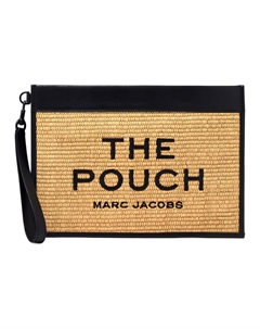 Хлопковый браслет клатч большой женский песочный бежевый желтый черный Marc jacobs