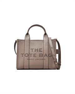 Маленькая кожаная сумка тоут цементного цвета Marc jacobs