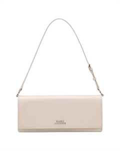 Хлопковая женская сумка через плечо из спайцолато кожи белого цвета Marc jacobs