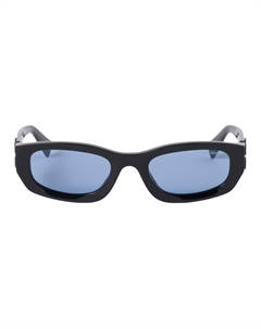 Ацетатные прямоугольные солнцезащитные очки женские черные, Black Miu miu