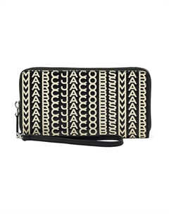 Женский бумажник из овчины чёрно-белый Marc jacobs