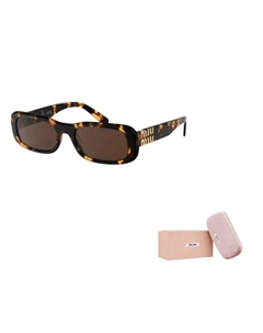 Ацетатные солнцезащитные очки неправильной формы для женщин в черепаховом цвете, Tortoiseshell Miu miu