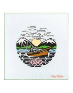 Луи Витон Сити Штамп Бандана, Blue Louis vuitton